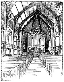 Interior of the Present Church.